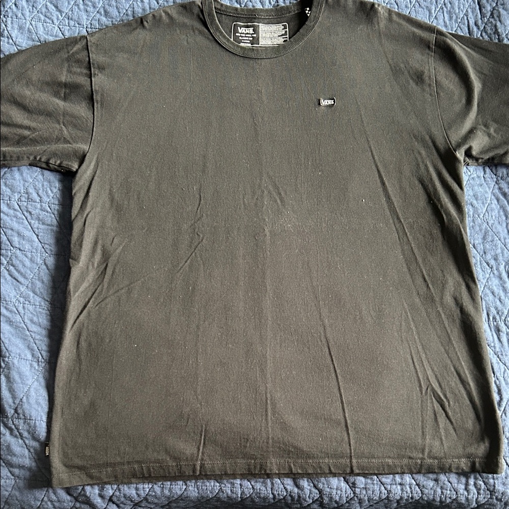 Vans Black Short Sleeve Crew T-Shirt with Small Chest Logo